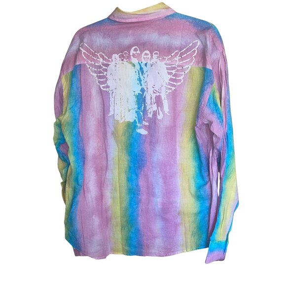 Eight X Mens Shirt Size XXL Multicolor Custom Angel Wing Graphics And Crystal - Picture 2 of 10